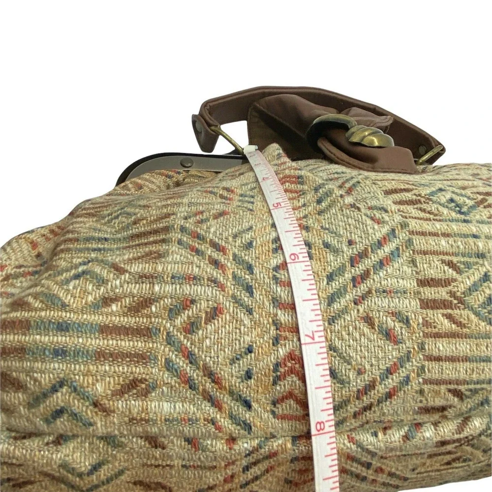Tapestry Carpet Bag Purse Satchel Carpetbags Of America Womens Tan Inner Pockets